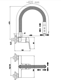 Смеситель для кухни Rav Slezak Colorado CO202.5/12 хром серый